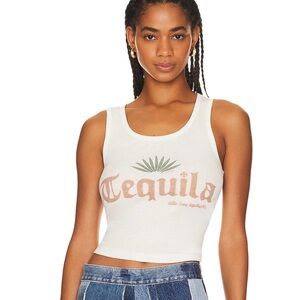 The Laundry Room White Tequila Tank Top
